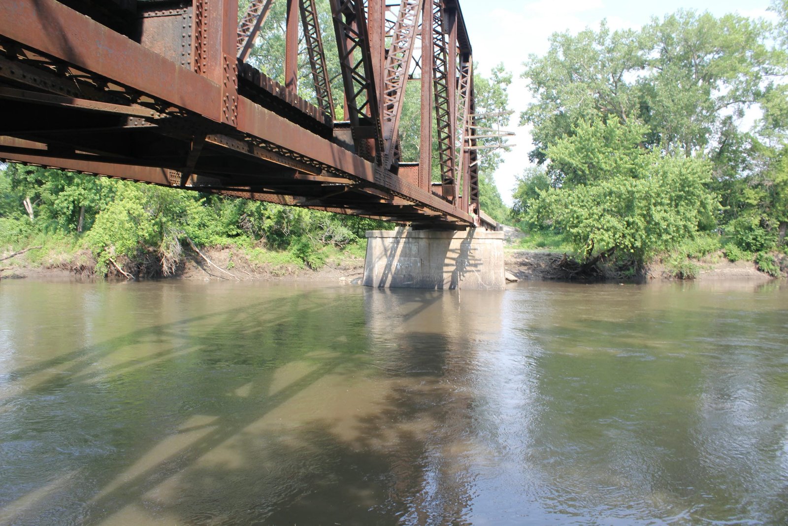 Looking east